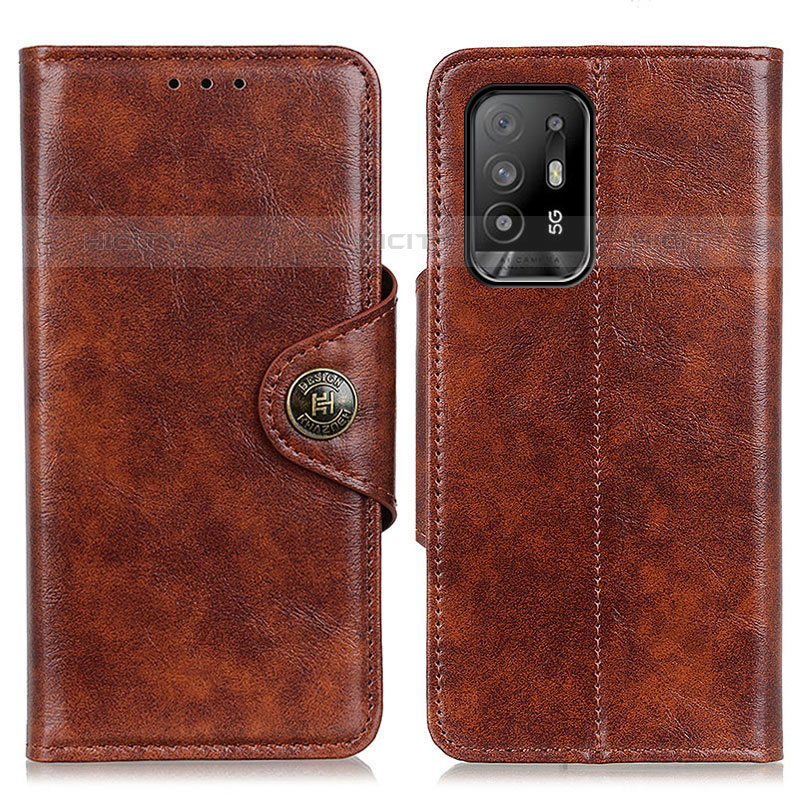 Coque Portefeuille Livre Cuir Etui Clapet M12L pour Oppo F19 Pro+ Plus 5G Bronze Plus