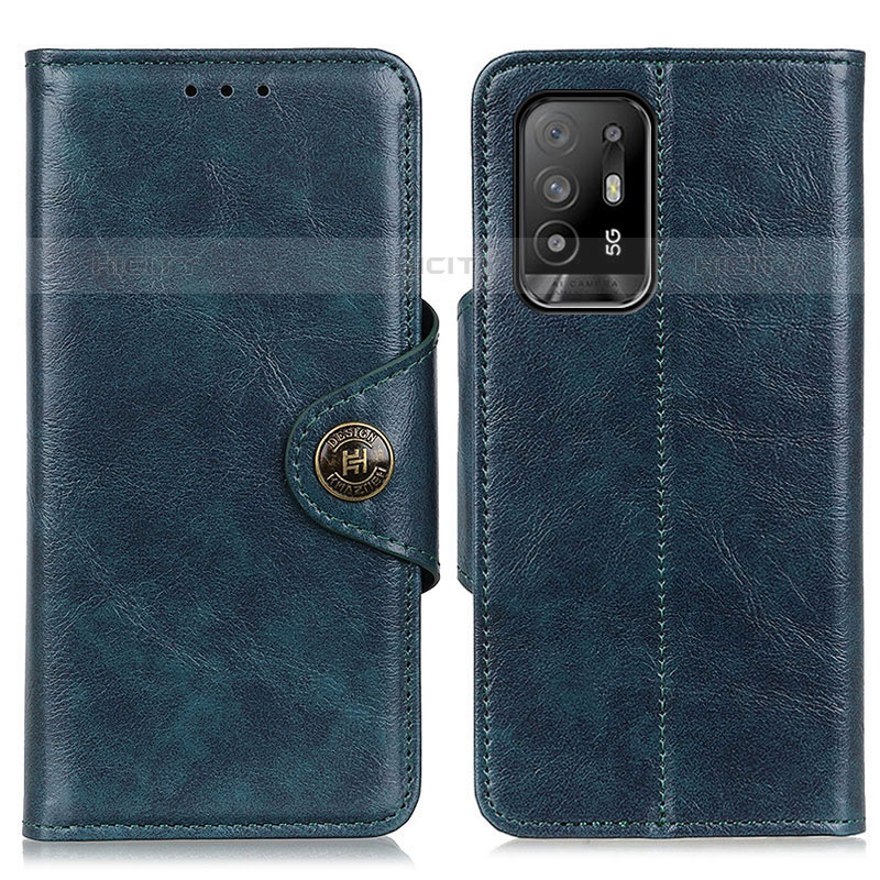 Coque Portefeuille Livre Cuir Etui Clapet M12L pour Oppo Reno5 Z 5G Bleu Plus