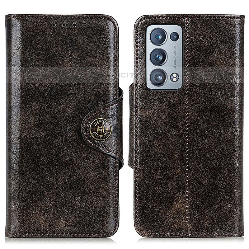 Coque Portefeuille Livre Cuir Etui Clapet M12L pour Oppo Reno6 Pro 5G Bronze Plus