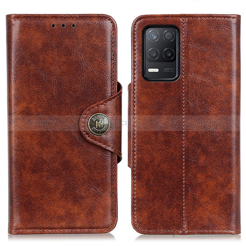 Coque Portefeuille Livre Cuir Etui Clapet M12L pour Realme 8 5G Marron Plus