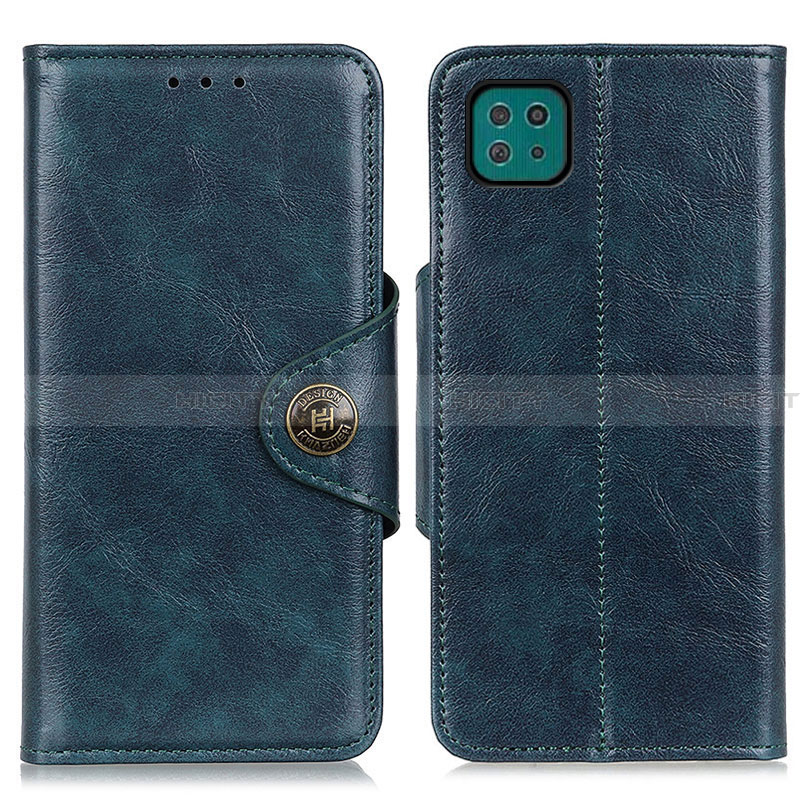 Coque Portefeuille Livre Cuir Etui Clapet M12L pour Samsung Galaxy A22 5G Bleu Plus