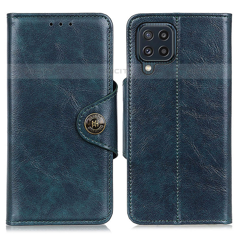 Coque Portefeuille Livre Cuir Etui Clapet M12L pour Samsung Galaxy M32 4G Bleu Plus