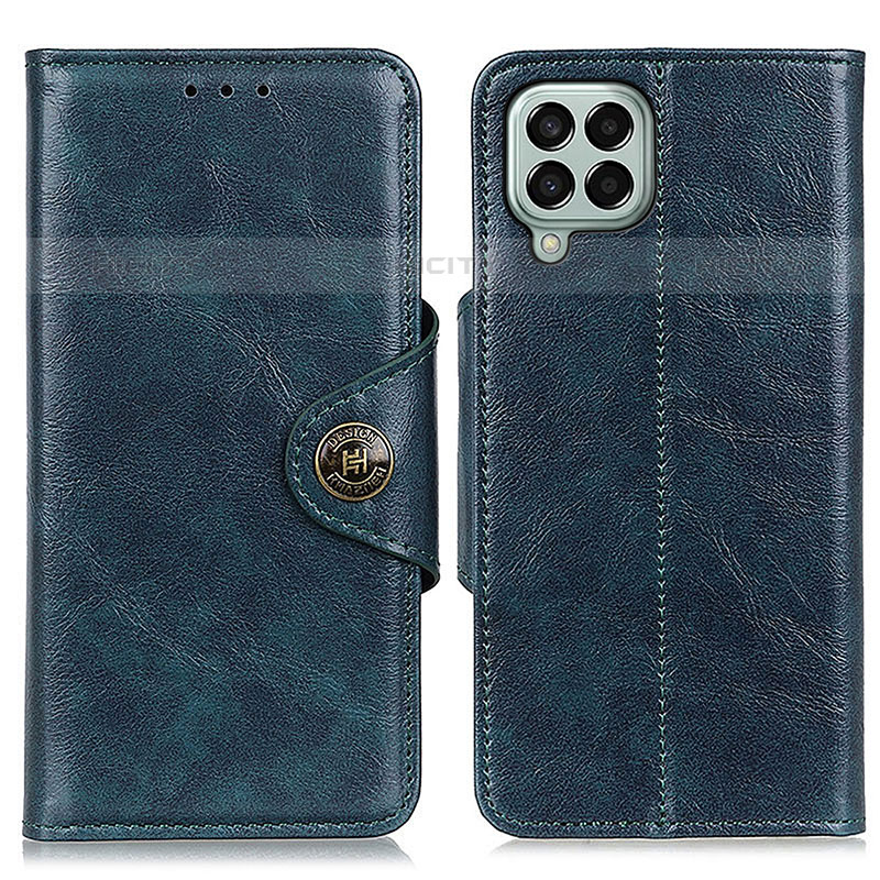 Coque Portefeuille Livre Cuir Etui Clapet M12L pour Samsung Galaxy M33 5G Bleu Plus