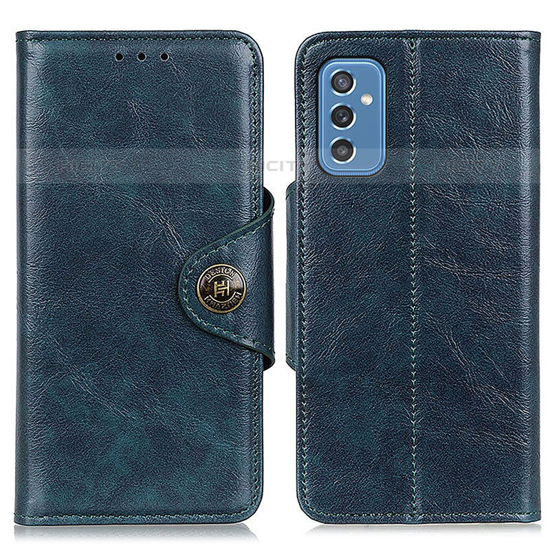 Coque Portefeuille Livre Cuir Etui Clapet M12L pour Samsung Galaxy M52 5G Bleu Plus