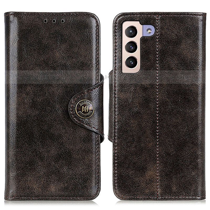 Coque Portefeuille Livre Cuir Etui Clapet M12L pour Samsung Galaxy S22 5G Bronze Plus