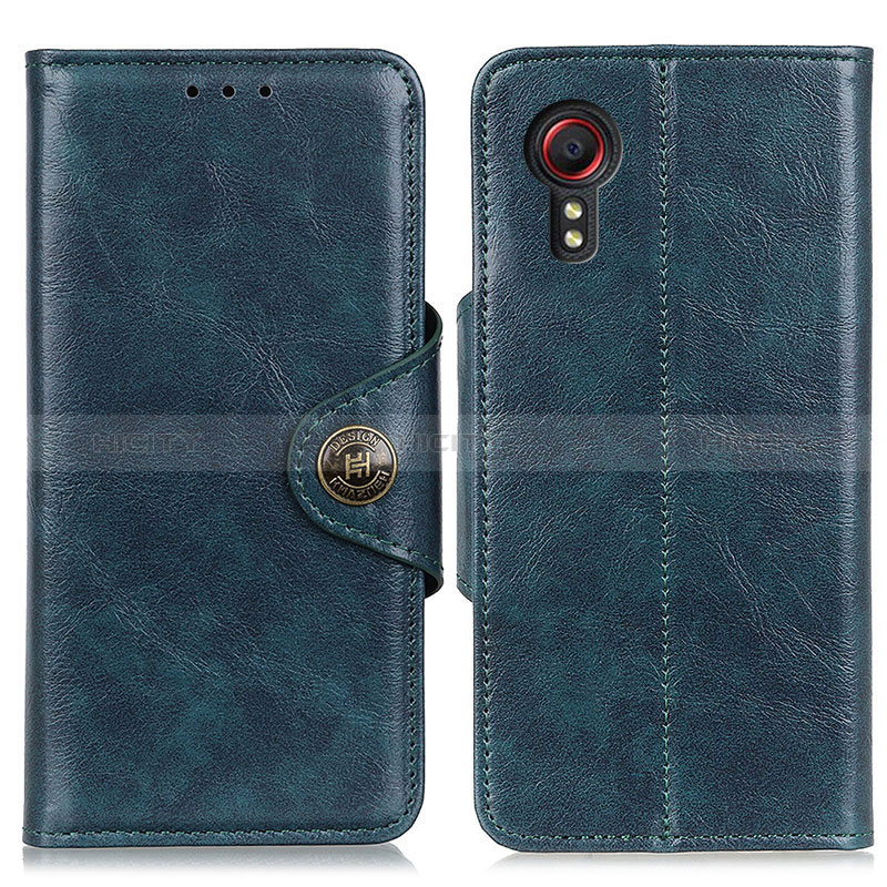 Coque Portefeuille Livre Cuir Etui Clapet M12L pour Samsung Galaxy XCover 5 SM-G525F Bleu Plus