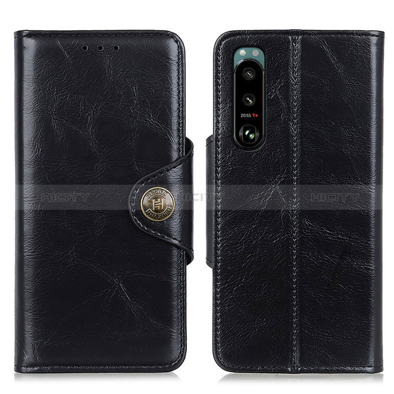 Coque Portefeuille Livre Cuir Etui Clapet M12L pour Sony Xperia 5 III Noir Plus