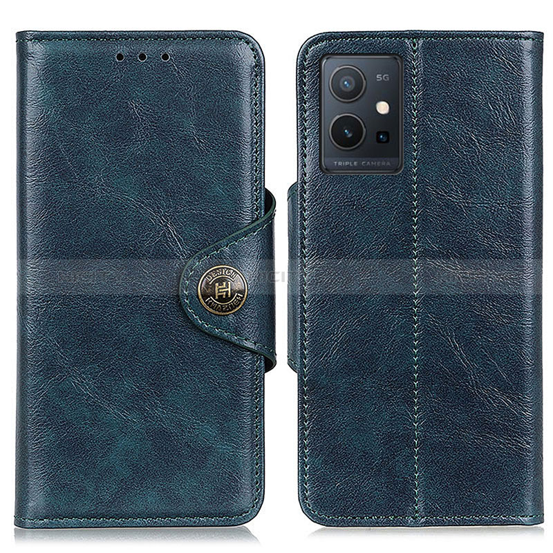 Coque Portefeuille Livre Cuir Etui Clapet M12L pour Vivo Y33e 5G Bleu Plus