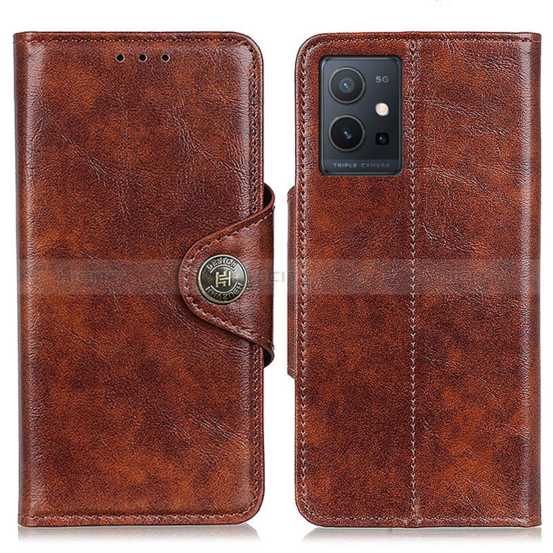 Coque Portefeuille Livre Cuir Etui Clapet M12L pour Vivo Y33e 5G Marron Plus