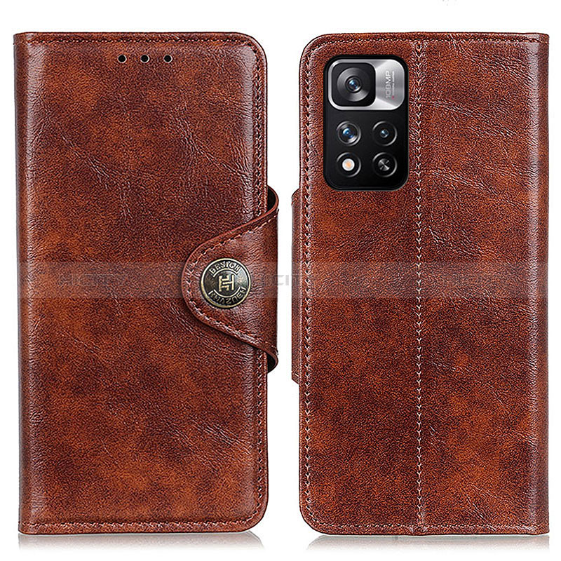 Coque Portefeuille Livre Cuir Etui Clapet M12L pour Xiaomi Mi 11i 5G (2022) Marron Plus