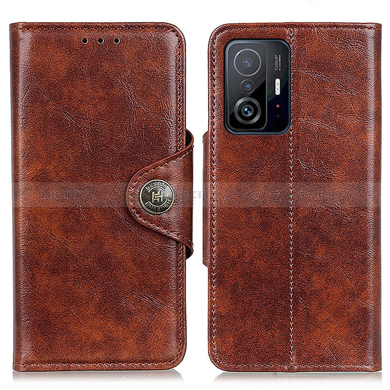 Coque Portefeuille Livre Cuir Etui Clapet M12L pour Xiaomi Mi 11T 5G Marron Plus