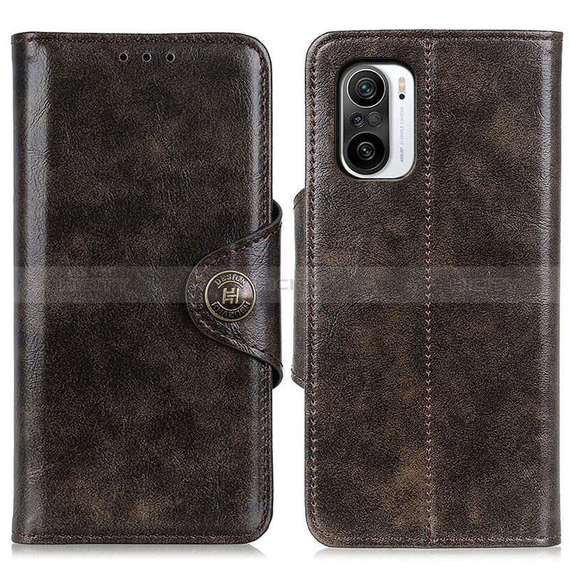 Coque Portefeuille Livre Cuir Etui Clapet M12L pour Xiaomi Poco F3 5G Bronze Plus