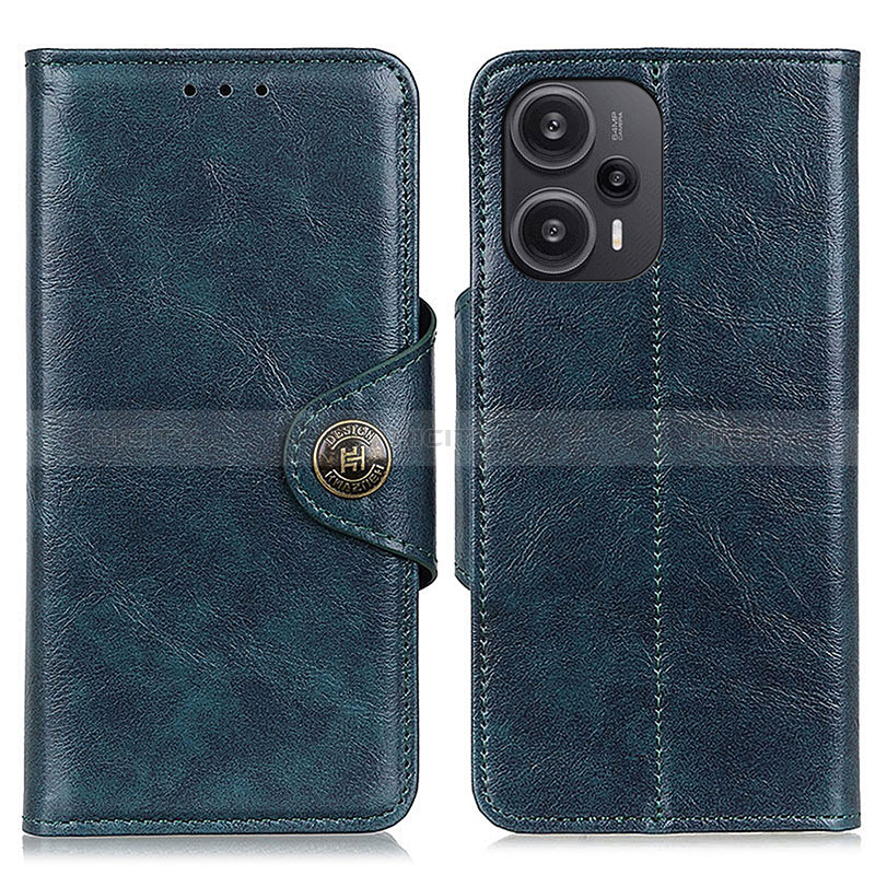 Coque Portefeuille Livre Cuir Etui Clapet M12L pour Xiaomi Poco F5 5G Bleu Plus