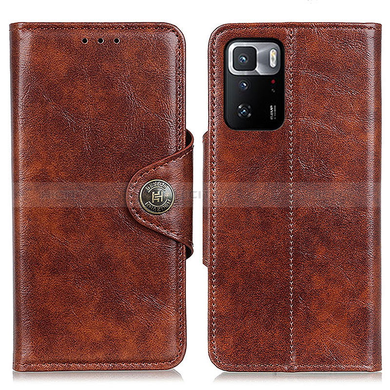 Coque Portefeuille Livre Cuir Etui Clapet M12L pour Xiaomi Poco X3 GT 5G Marron Plus