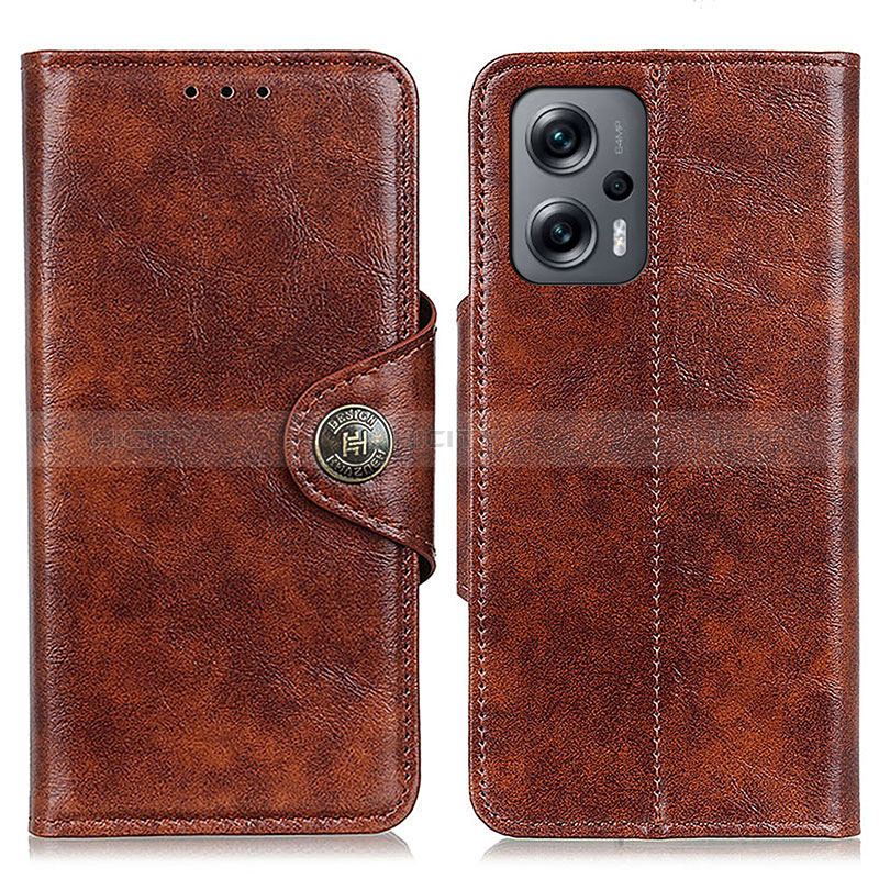 Coque Portefeuille Livre Cuir Etui Clapet M12L pour Xiaomi Redmi K50i 5G Marron Plus