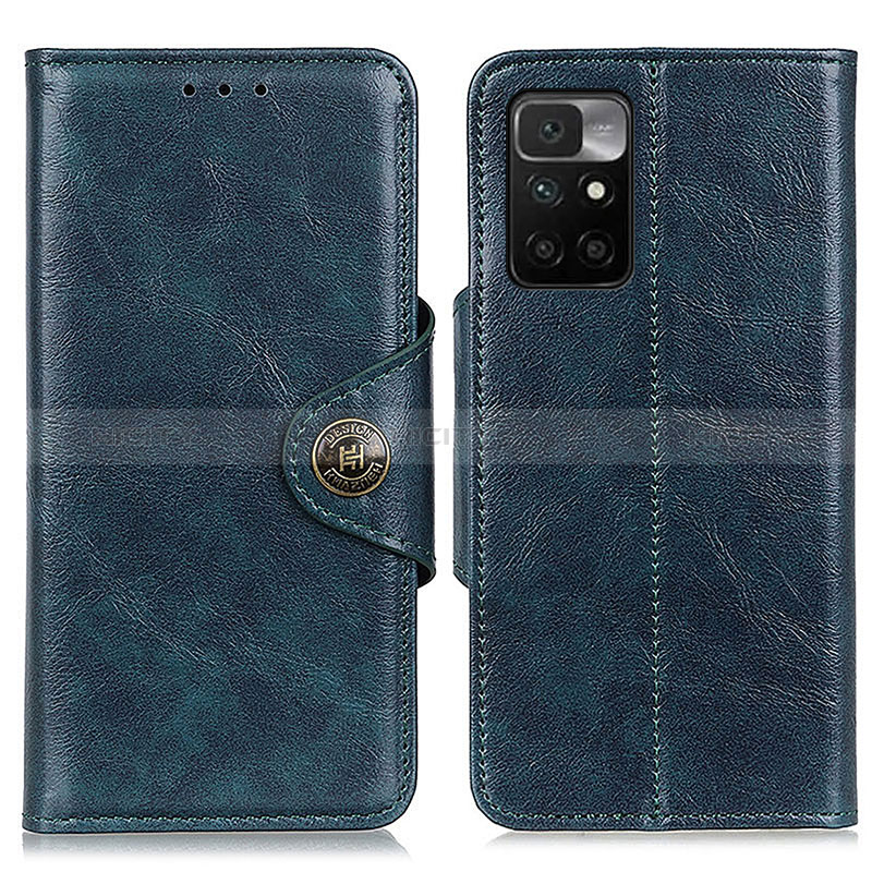 Coque Portefeuille Livre Cuir Etui Clapet M12L pour Xiaomi Redmi Note 11 4G (2021) Bleu Plus