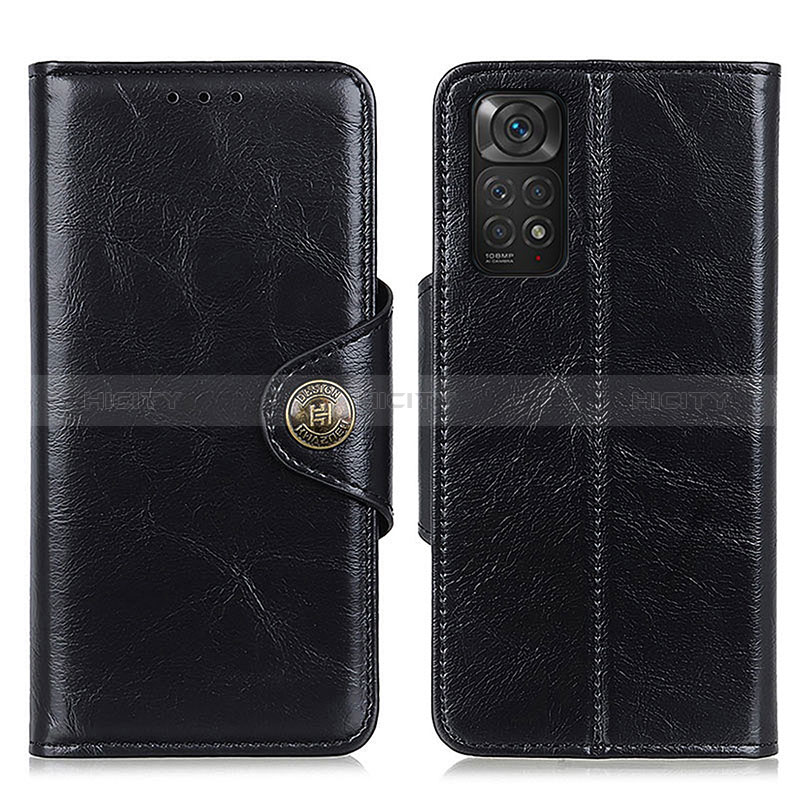 Coque Portefeuille Livre Cuir Etui Clapet M12L pour Xiaomi Redmi Note 11 4G (2022) Noir Plus