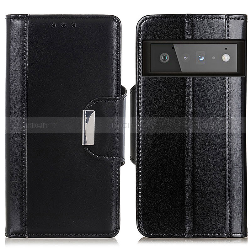 Coque Portefeuille Livre Cuir Etui Clapet M13L pour Google Pixel 6 Pro 5G Noir Plus