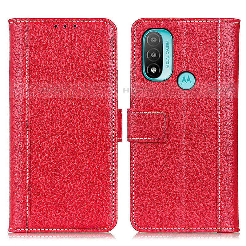 Coque Portefeuille Livre Cuir Etui Clapet M13L pour Motorola Moto E30 Rouge Plus