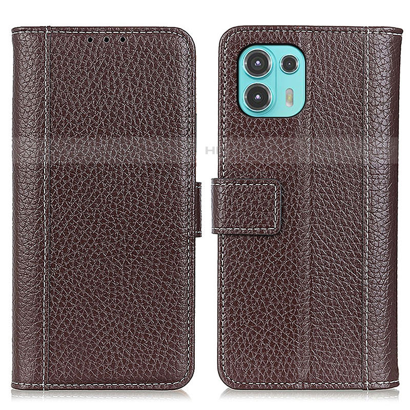 Coque Portefeuille Livre Cuir Etui Clapet M13L pour Motorola Moto Edge 20 Lite 5G Marron Plus