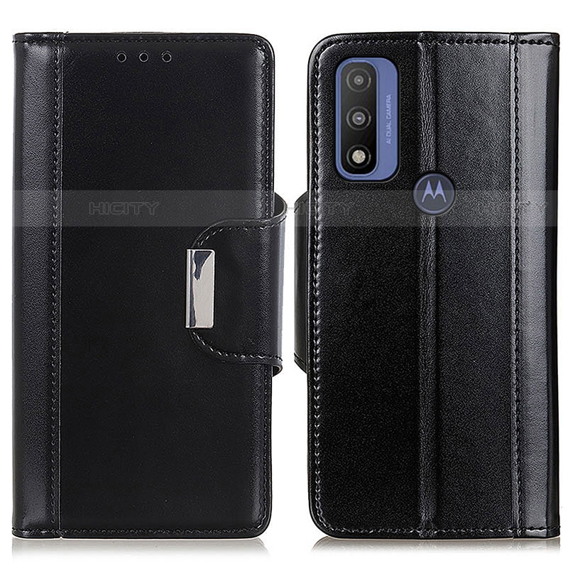 Coque Portefeuille Livre Cuir Etui Clapet M13L pour Motorola Moto G Pure Noir Plus