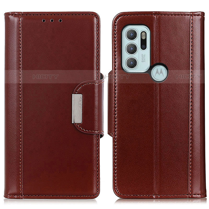 Coque Portefeuille Livre Cuir Etui Clapet M13L pour Motorola Moto G60s Marron Plus