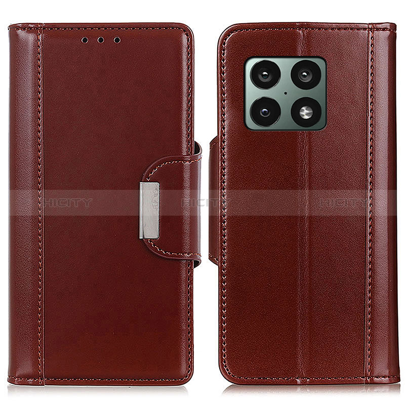 Coque Portefeuille Livre Cuir Etui Clapet M13L pour OnePlus 10 Pro 5G Marron Plus