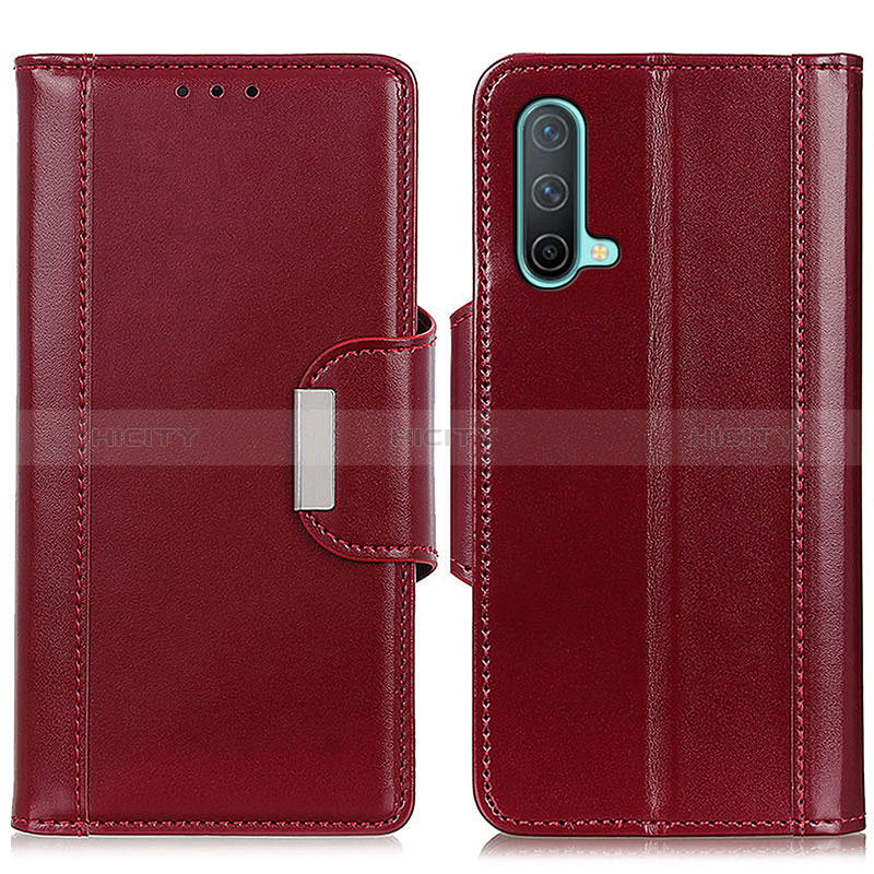 Coque Portefeuille Livre Cuir Etui Clapet M13L pour OnePlus Nord CE 5G Rouge Plus