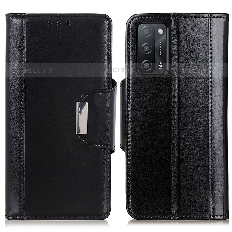 Coque Portefeuille Livre Cuir Etui Clapet M13L pour Oppo A53s 5G Noir Plus