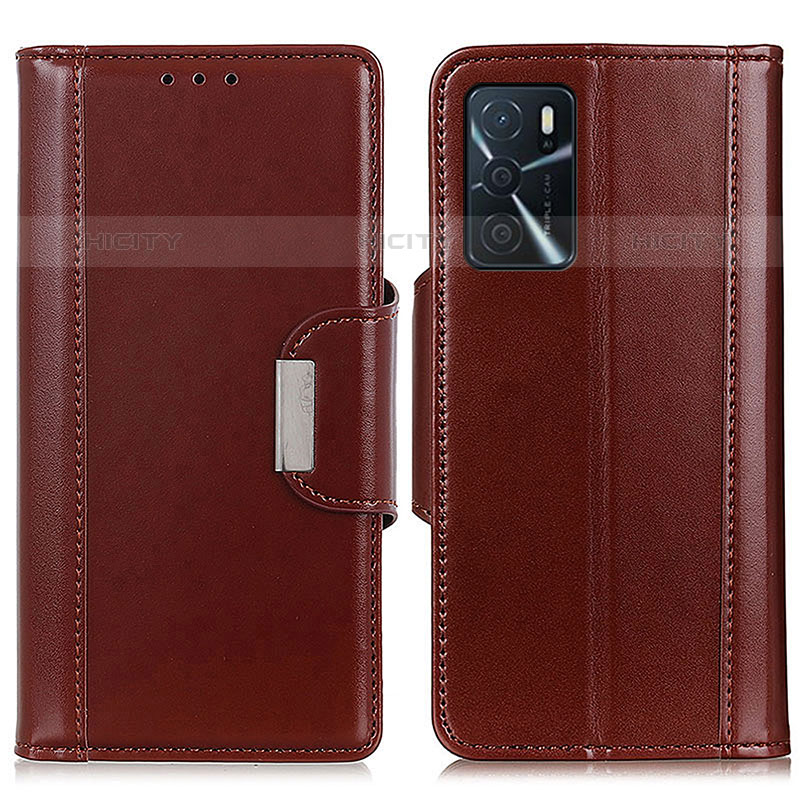 Coque Portefeuille Livre Cuir Etui Clapet M13L pour Oppo A54s Marron Plus