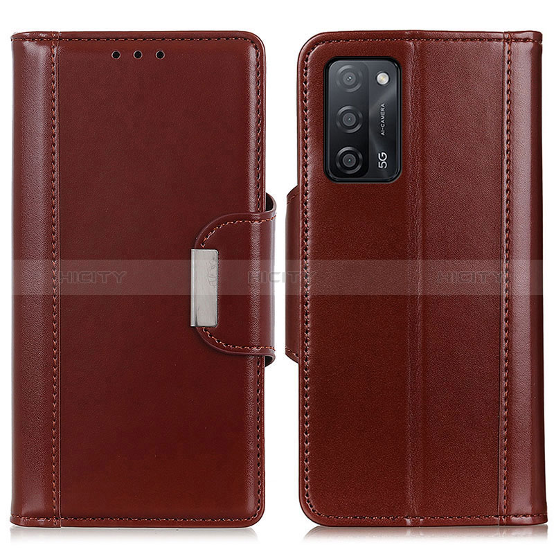 Coque Portefeuille Livre Cuir Etui Clapet M13L pour Oppo A56 5G Marron Plus