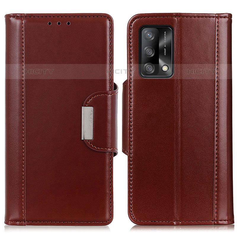 Coque Portefeuille Livre Cuir Etui Clapet M13L pour Oppo A74 4G Marron Plus