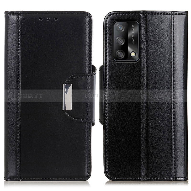 Coque Portefeuille Livre Cuir Etui Clapet M13L pour Oppo F19 Noir Plus