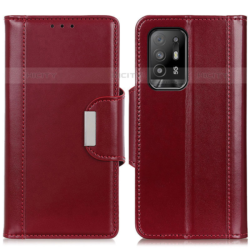 Coque Portefeuille Livre Cuir Etui Clapet M13L pour Oppo F19 Pro+ Plus 5G Rouge Plus