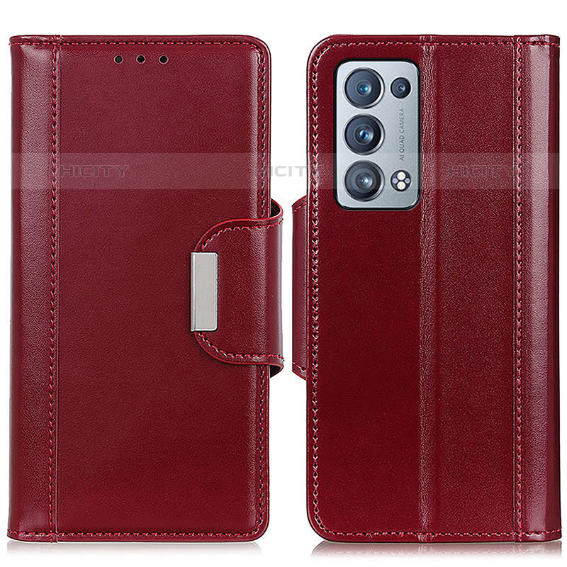 Coque Portefeuille Livre Cuir Etui Clapet M13L pour Oppo Reno6 Pro 5G Rouge Plus