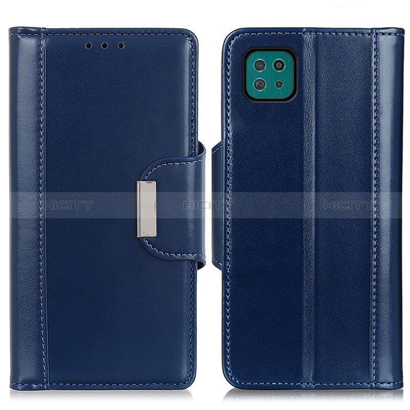 Coque Portefeuille Livre Cuir Etui Clapet M13L pour Samsung Galaxy A22s 5G Bleu Plus