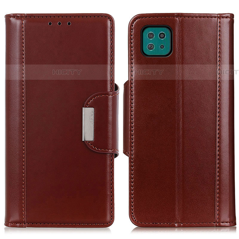 Coque Portefeuille Livre Cuir Etui Clapet M13L pour Samsung Galaxy F42 5G Marron Plus