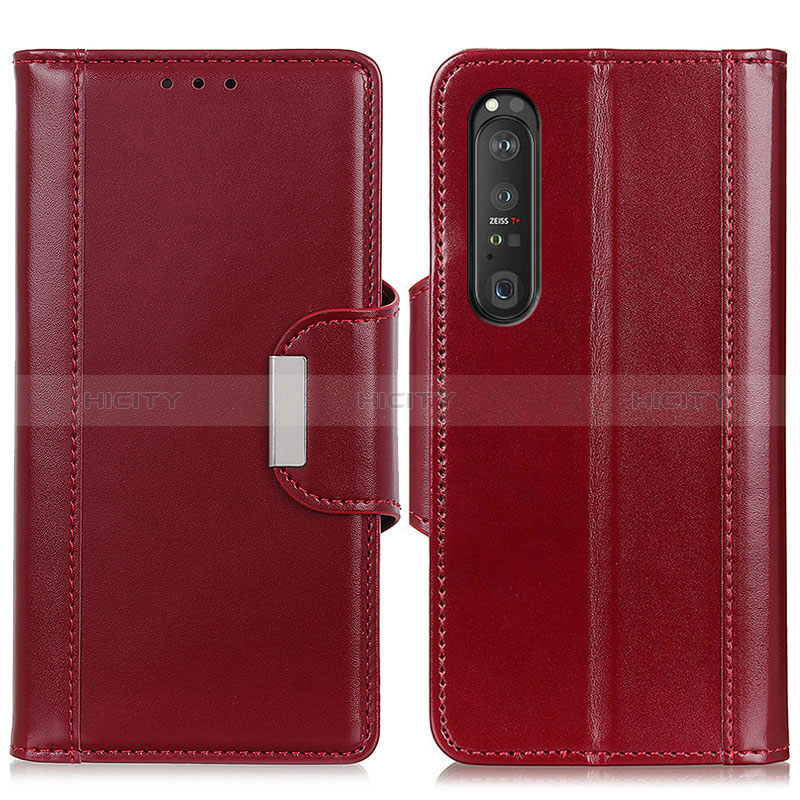 Coque Portefeuille Livre Cuir Etui Clapet M13L pour Sony Xperia 1 III Rouge Plus