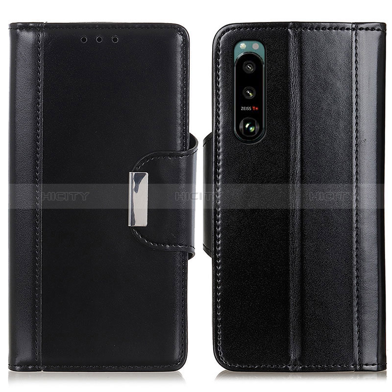 Coque Portefeuille Livre Cuir Etui Clapet M13L pour Sony Xperia 5 III Noir Plus