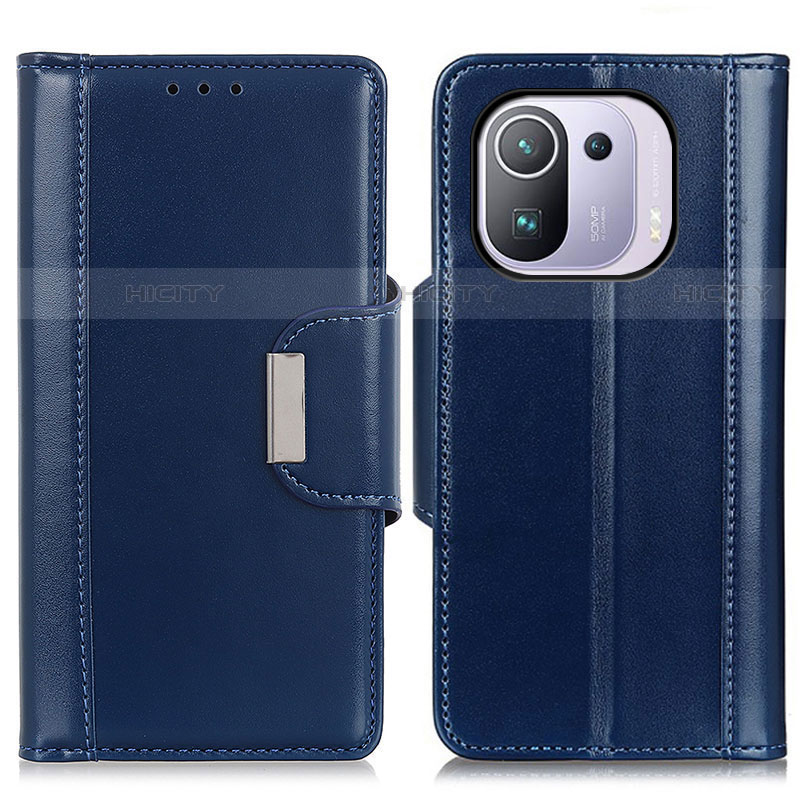 Coque Portefeuille Livre Cuir Etui Clapet M13L pour Xiaomi Mi 11 Pro 5G Bleu Plus