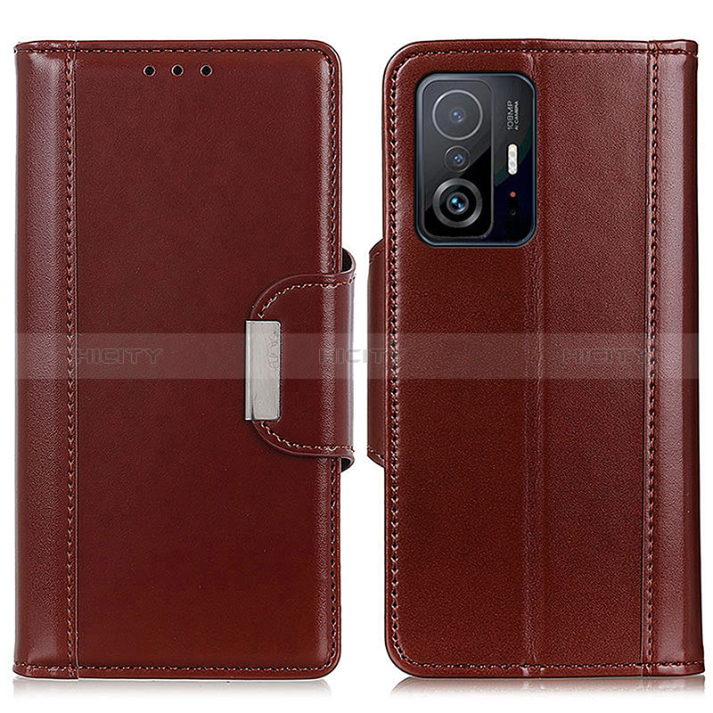 Coque Portefeuille Livre Cuir Etui Clapet M13L pour Xiaomi Mi 11T Pro 5G Marron Plus