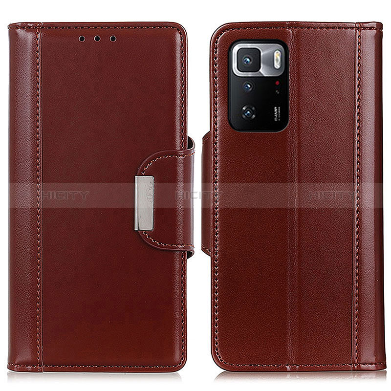 Coque Portefeuille Livre Cuir Etui Clapet M13L pour Xiaomi Poco X3 GT 5G Marron Plus