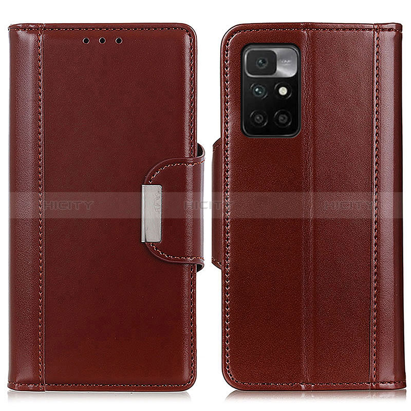 Coque Portefeuille Livre Cuir Etui Clapet M13L pour Xiaomi Redmi 10 (2022) Marron Plus