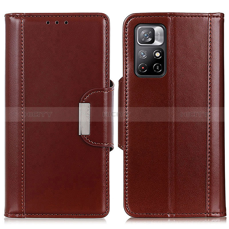 Coque Portefeuille Livre Cuir Etui Clapet M13L pour Xiaomi Redmi Note 11 5G Marron Plus