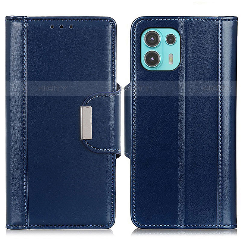 Coque Portefeuille Livre Cuir Etui Clapet M14L pour Motorola Moto Edge 20 Lite 5G Bleu Plus