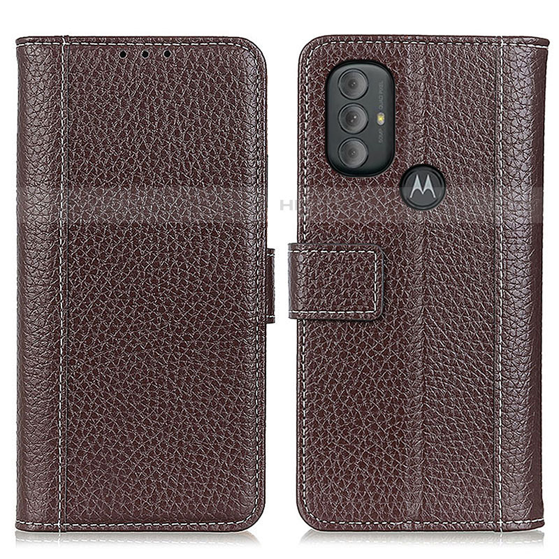 Coque Portefeuille Livre Cuir Etui Clapet M14L pour Motorola Moto G Play Gen 2 Marron Plus