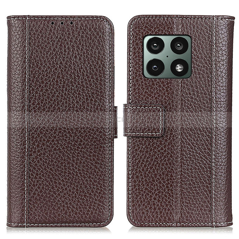 Coque Portefeuille Livre Cuir Etui Clapet M14L pour OnePlus 10 Pro 5G Marron Plus