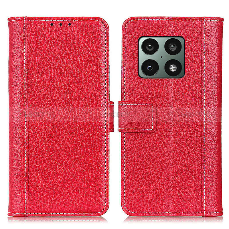 Coque Portefeuille Livre Cuir Etui Clapet M14L pour OnePlus 10 Pro 5G Rouge Plus