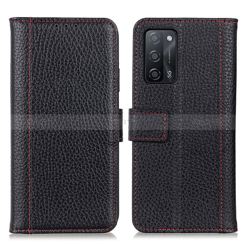 Coque Portefeuille Livre Cuir Etui Clapet M14L pour Oppo A56 5G Noir Plus