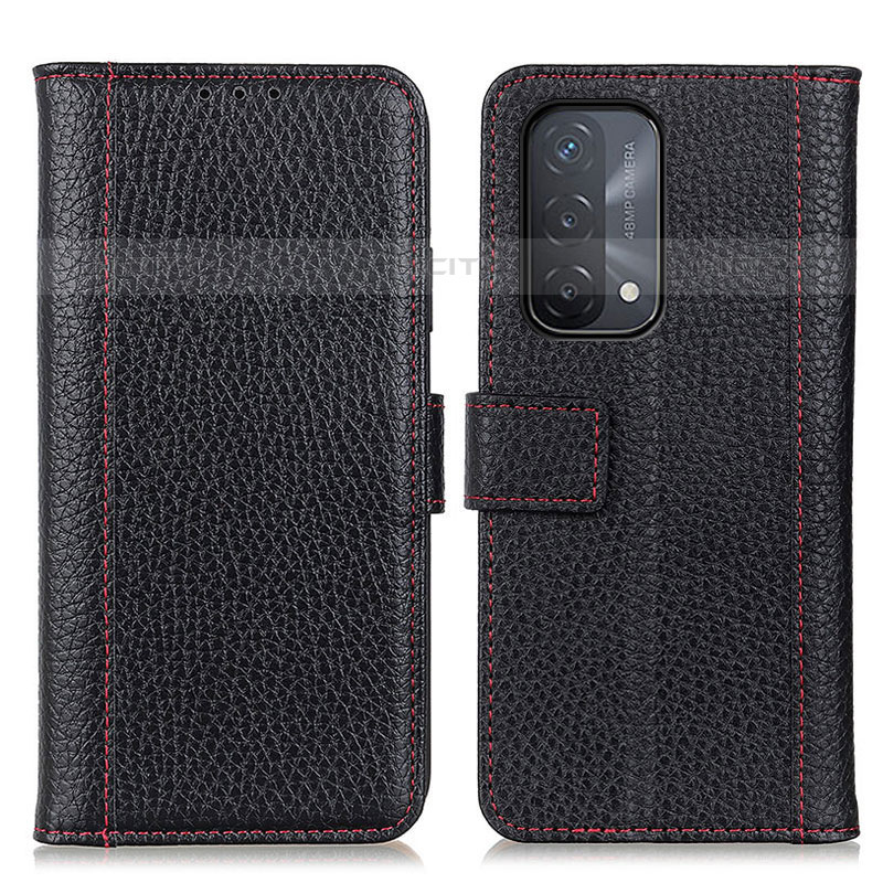 Coque Portefeuille Livre Cuir Etui Clapet M14L pour Oppo A93 5G Noir Plus